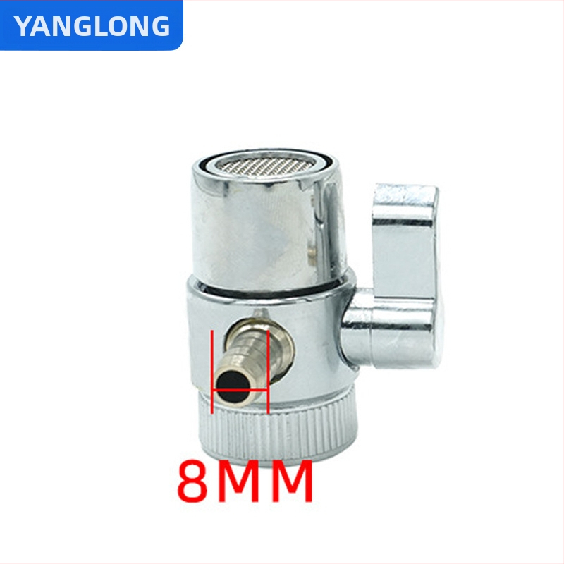 YL-5 Kovový trojcestný ventil pre čistič vody, chrómovaný povrch, pripojenie typu T