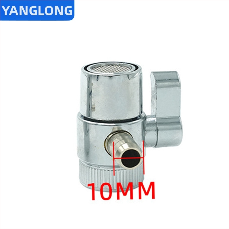 YL-5 Kovový trojcestný ventil pre čistič vody, chrómovaný povrch, pripojenie typu T