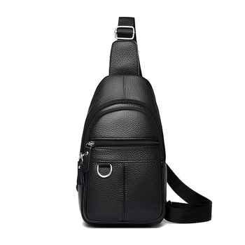 Férfi mellkasi táska, urban minimalist tervezés, PU anyag, 8 hüvelykes laptophoz, egyszínű