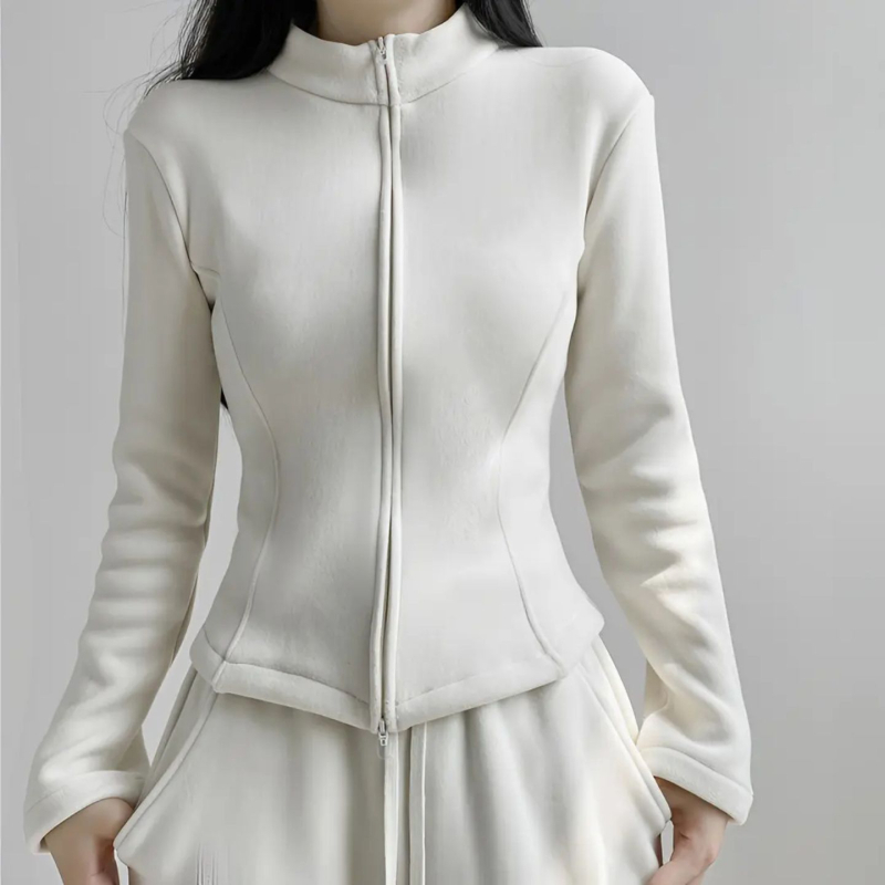 Ζακέτα φλίς με κουκούλα, ριγέ μοτίβο, επένδυση πολυεστέρα