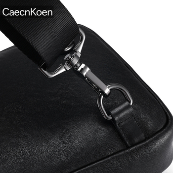 CaecnKoen férfi mellkas táska, városi egyszerű stílus, valódi bőr, napi használat
