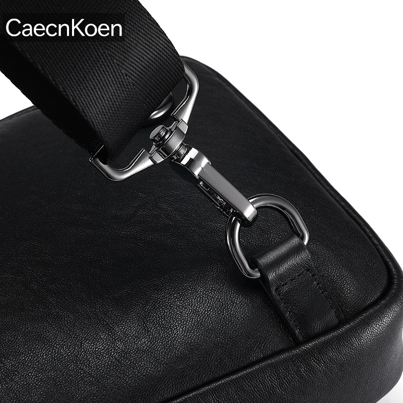 CaecnKoen férfi mellkas táska, városi egyszerű stílus, valódi bőr, napi használat