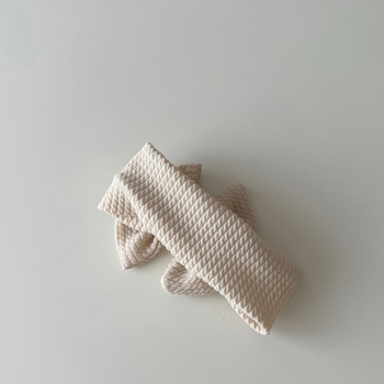 Qiunan koreai stílusú hajpánt babáknak, pamutból készült, masnival