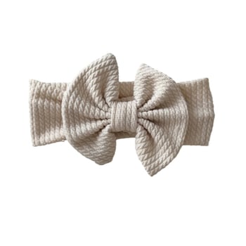 Qiunan koreai stílusú hajpánt babáknak, pamutból készült, masnival