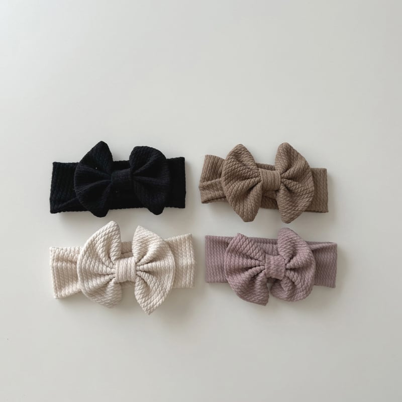 Qiunan koreai stílusú hajpánt babáknak, pamutból készült, masnival