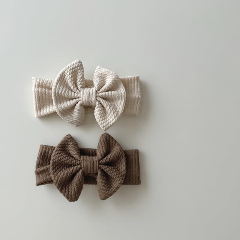 Qiunan koreai stílusú hajpánt babáknak, pamutból készült, masnival