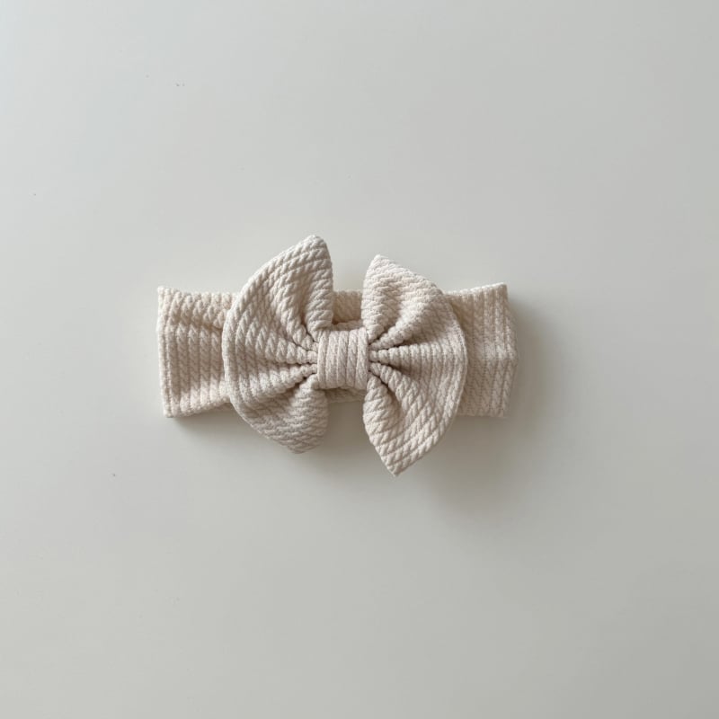 Qiunan koreai stílusú hajpánt babáknak, pamutból készült, masnival