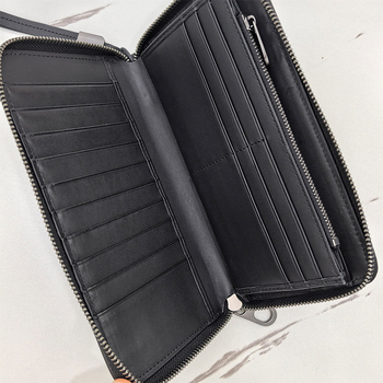 Férfi bőr clutch táska, kézzel varrt első osztályú marhabőrből, klasszikus dizájn, belső bőrös, lélegző, vízálló, lopás elleni védelem