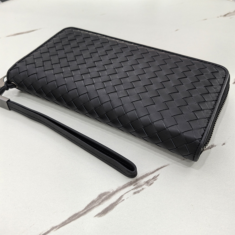 Férfi bőr clutch táska, kézzel varrt első osztályú marhabőrből, klasszikus dizájn, belső bőrös, lélegző, vízálló, lopás elleni védelem
