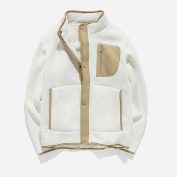 Φλίς μπουφάν unisex, παχιά διπλής όψεως φλίς, πουλόβερ με ψηλό γιακά, 95–100% κασμίρι