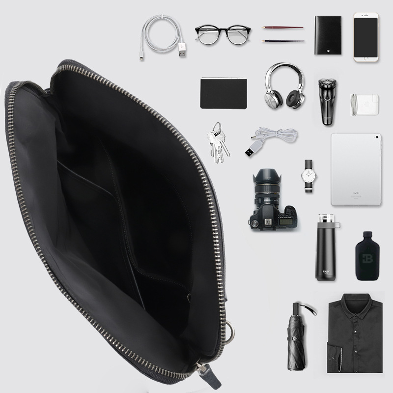 Muška crossbody torba od prave kože, za poslovnu upotrebu, vodootporna, ultra lagana, otporna na habanje