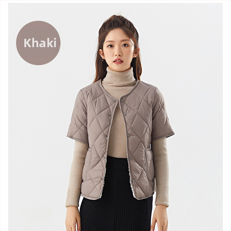 Dámska domáca vesta s výplňou Silk-Cotton, Chenille látka, obsah Spandexu, polo golier, bez rukávov, stredná hrúbka