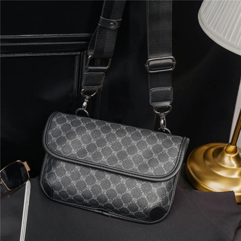 Muška crossbody messenger torba, PU koža, podstava od poliestera, proljeće 2024