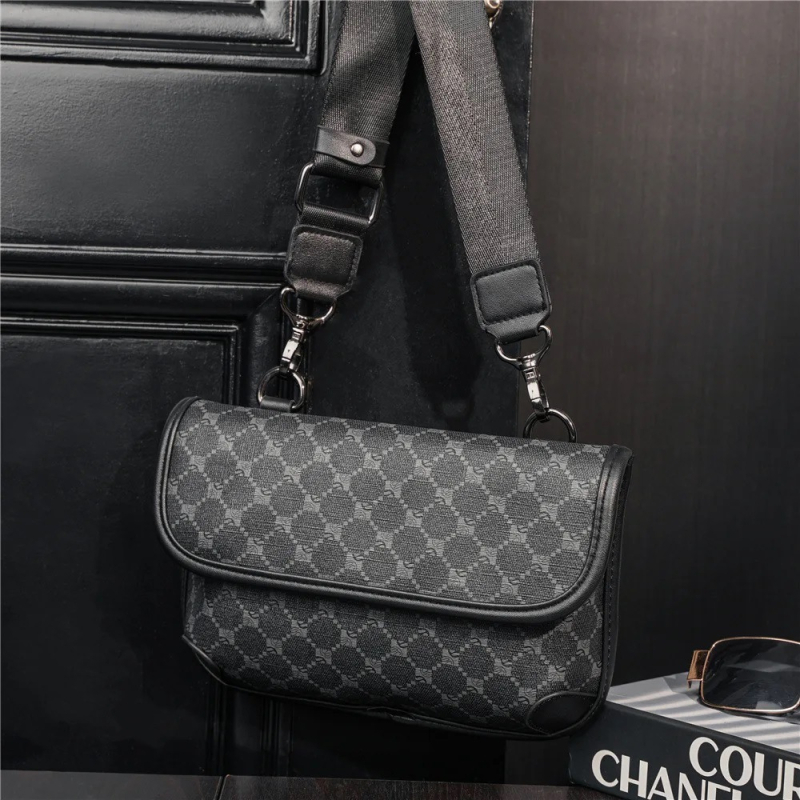 Muška crossbody messenger torba, PU koža, podstava od poliestera, proljeće 2024