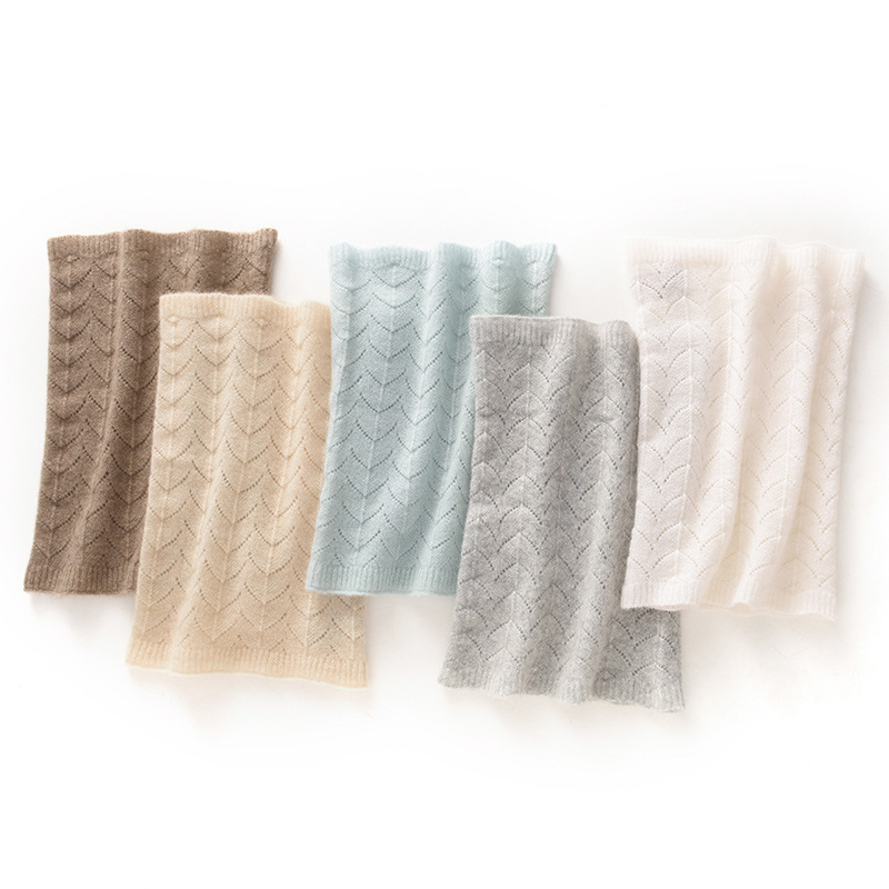 Кашмирен neck gaiter за врата, плътна обикновена плетка, зимна топлина и защита на шията