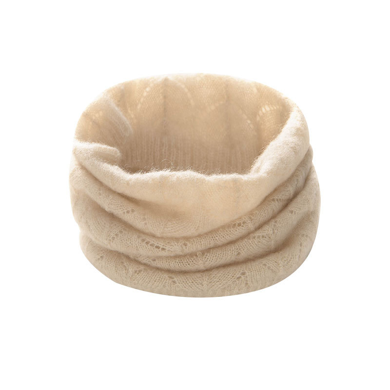 Кашмирен neck gaiter за врата, плътна обикновена плетка, зимна топлина и защита на шията