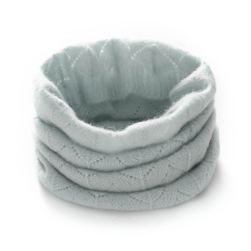 Кашмирен neck gaiter за врата, плътна обикновена плетка, зимна топлина и защита на шията