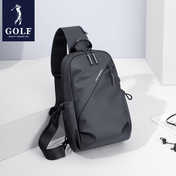 Golf muška prsna torba — gradski stil, tkanina, jednobojni uzorak