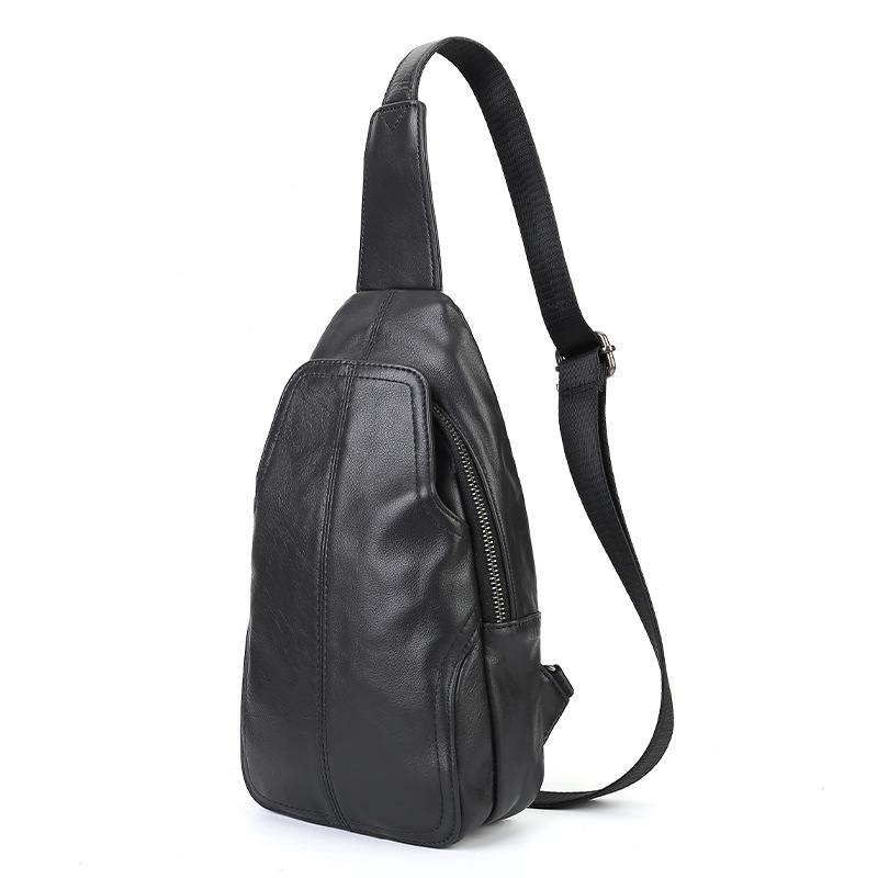 Muška crossbody torba od prave kože, casual stil, podstava od pamuka, Zeno, šifra 9268
