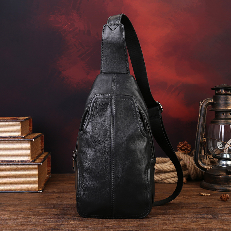 Muška crossbody torba od prave kože, casual stil, podstava od pamuka, Zeno, šifra 9268