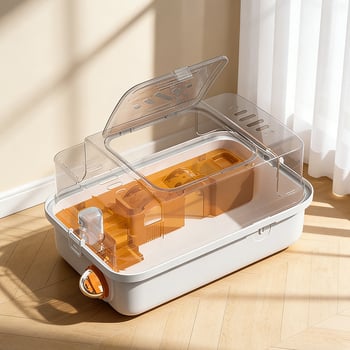 PAWSARTI Κλουβί για Χάμστερ — ABS Υλικό, Ορθογώνιο Σχήμα, Φορητό, Αποσπώμενο και Εξαερισμένο, Για Χάμστερ