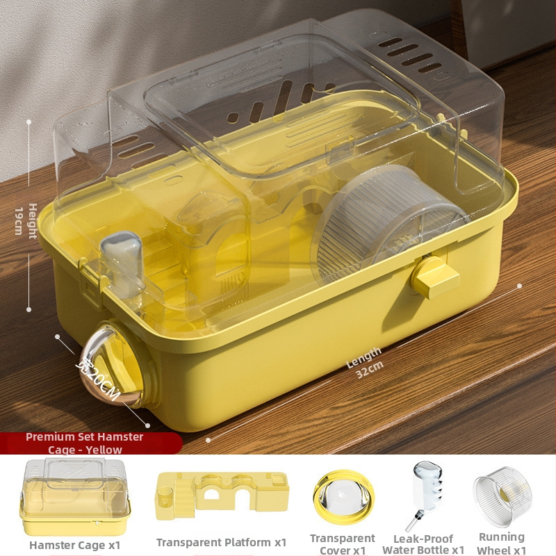 PAWSARTI Κλουβί για Χάμστερ — ABS Υλικό, Ορθογώνιο Σχήμα, Φορητό, Αποσπώμενο και Εξαερισμένο, Για Χάμστερ