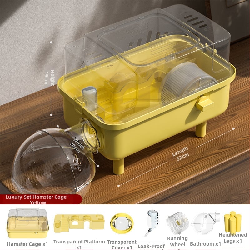 PAWSARTI Κλουβί για Χάμστερ — ABS Υλικό, Ορθογώνιο Σχήμα, Φορητό, Αποσπώμενο και Εξαερισμένο, Για Χάμστερ