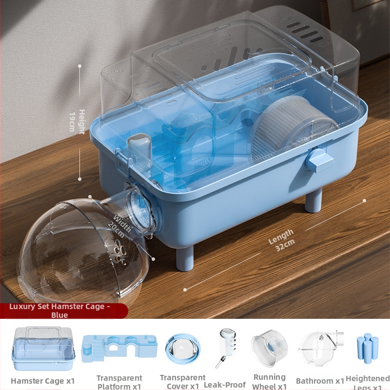 PAWSARTI Κλουβί για Χάμστερ — ABS Υλικό, Ορθογώνιο Σχήμα, Φορητό, Αποσπώμενο και Εξαερισμένο, Για Χάμστερ