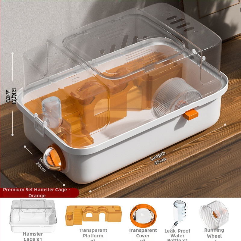 PAWSARTI Κλουβί για Χάμστερ — ABS Υλικό, Ορθογώνιο Σχήμα, Φορητό, Αποσπώμενο και Εξαερισμένο, Για Χάμστερ