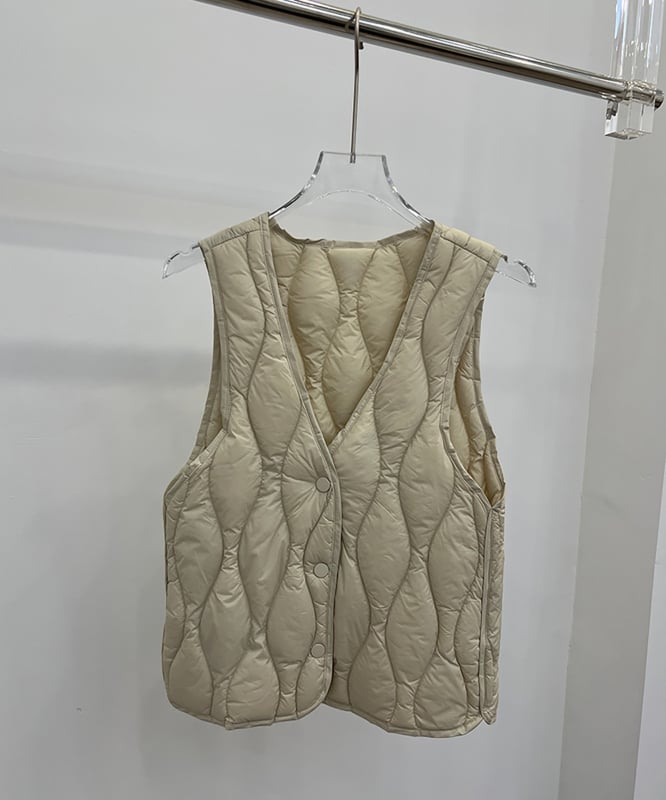 Γυναικείο γιλέκο από πούπουλα πάπιας, εξωτερικό ύφασμα νάιλον, περιεκτικότητα πούπουλων 86–90%, στενή εφαρμογή