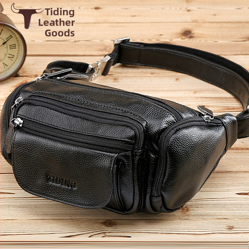 Muška crossbody torba od prave kože, model 3046, poslovni stil putovanja, otpornost na habanje