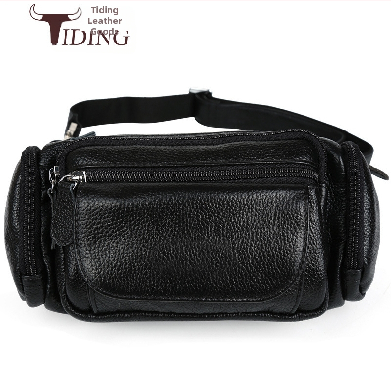 Muška crossbody torba od prave kože, model 3046, poslovni stil putovanja, otpornost na habanje