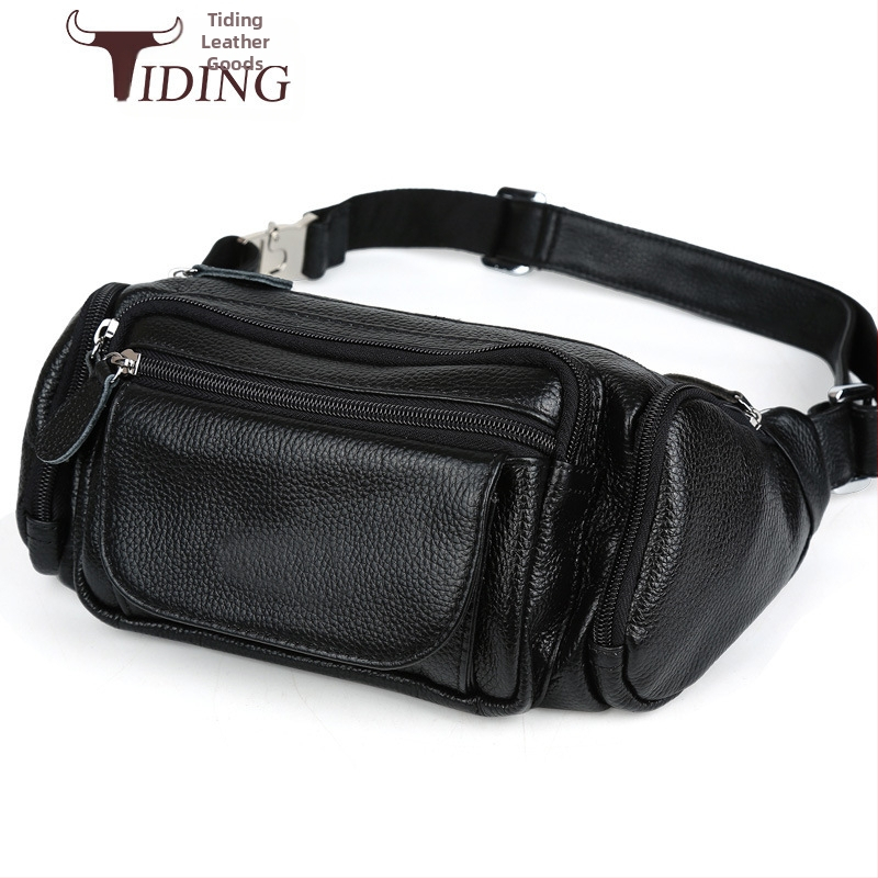 Muška crossbody torba od prave kože, model 3046, poslovni stil putovanja, otpornost na habanje