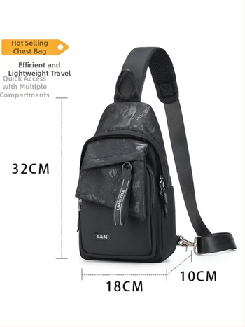 Nova muška crossbody torba, vodootporna, s više pretinaca, velik kapacitet, moderan i visokokvalitetan stil
