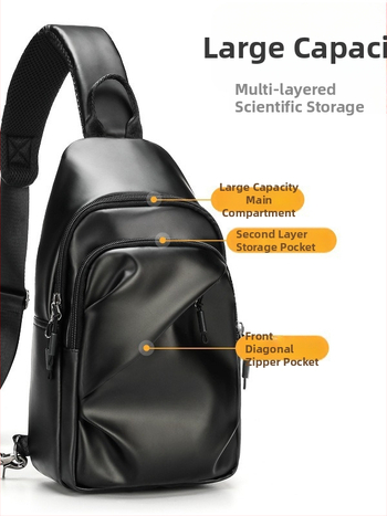 Nova muška crossbody torba, vodootporna, s više pretinaca, velik kapacitet, moderan i visokokvalitetan stil