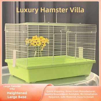 Κλουβί για χάμστερ, ορθογώνιο, από σίδηρο, για εσωτερική χρήση, εύκολο στον καθαρισμό και αερίζεται