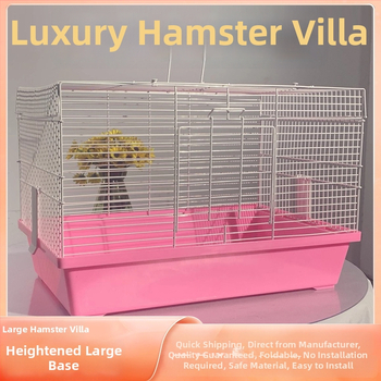 Κλουβί για χάμστερ, ορθογώνιο, από σίδηρο, για εσωτερική χρήση, εύκολο στον καθαρισμό και αερίζεται