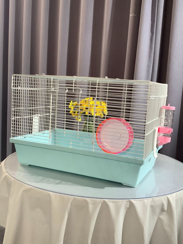 Κλουβί για χάμστερ, ορθογώνιο, από σίδηρο, για εσωτερική χρήση, εύκολο στον καθαρισμό και αερίζεται