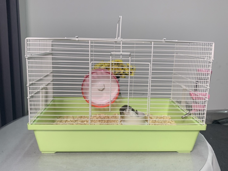 Κλουβί για χάμστερ, ορθογώνιο, από σίδηρο, για εσωτερική χρήση, εύκολο στον καθαρισμό και αερίζεται