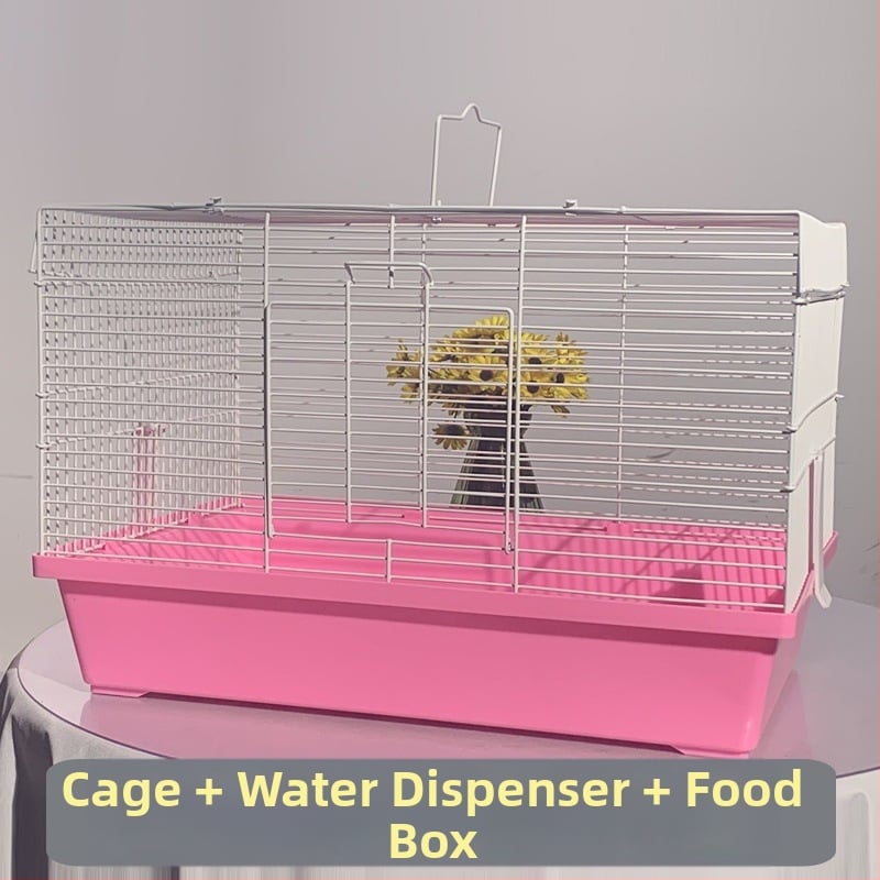 Κλουβί για χάμστερ, ορθογώνιο, από σίδηρο, για εσωτερική χρήση, εύκολο στον καθαρισμό και αερίζεται