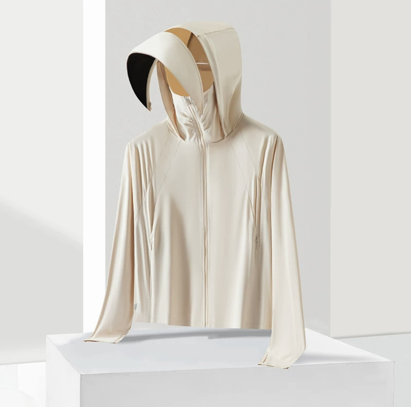 Γυναικείο μπουφάν με κουκούλα, UV προστασία UPF45, διαπνέον νάιλον, ελαφρύ