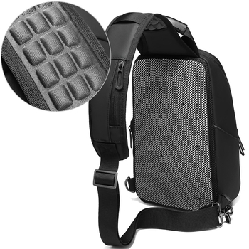 Muška chest bag - PVC, prozračna i vodootporna, ultra lagana, za poslovna putovanja