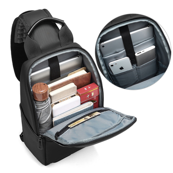 Muška chest bag - PVC, prozračna i vodootporna, ultra lagana, za poslovna putovanja