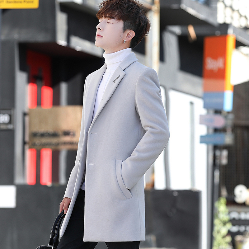 Kabát, koreai stílusú, laza szabású, kordbársony len keverék (<10%)