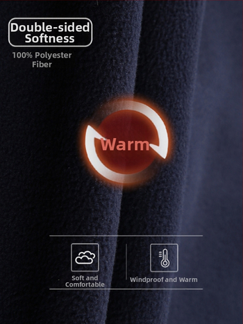 Unisex φλις μπουφάν, επένδυση και πλήρωση από πολυεστέρα, για φθινόπωρο και χειμώνα