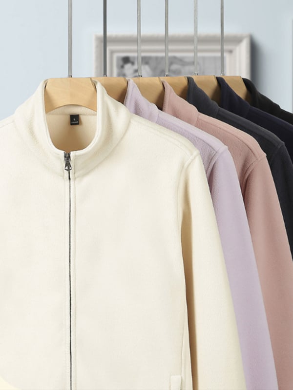 Unisex φλις μπουφάν, επένδυση και πλήρωση από πολυεστέρα, για φθινόπωρο και χειμώνα