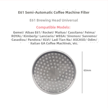 Espresso gép: főzőfej vízelosztó képernyő, szűrő; 304 rozsdamentes acél, modern minimalist design, egyszerű stílus