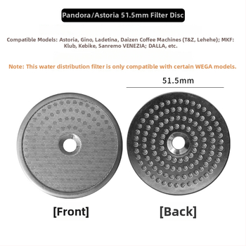 Espresso gép: főzőfej vízelosztó képernyő, szűrő; 304 rozsdamentes acél, modern minimalist design, egyszerű stílus