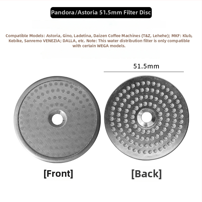 Espresso gép: főzőfej vízelosztó képernyő, szűrő; 304 rozsdamentes acél, modern minimalist design, egyszerű stílus