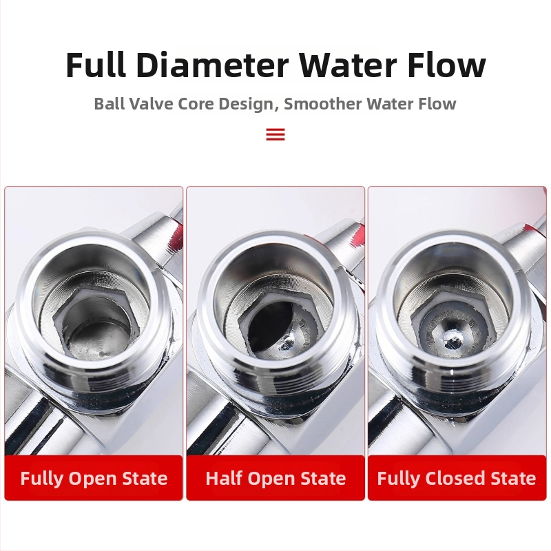 Uhlový ventil, 304 nerezová oceľ, otočné upevnenie, pre systém teplej vody, čistá hmotnosť 150 g